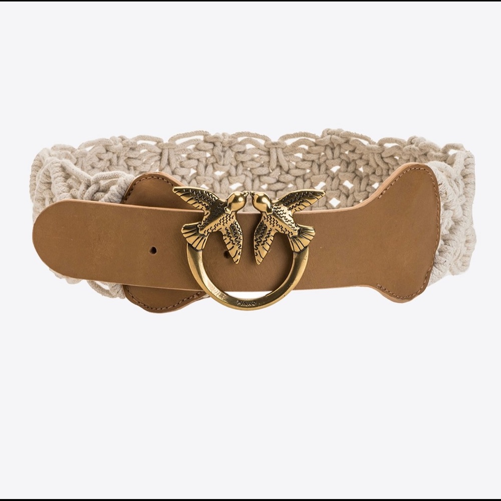 PINKO MACRAME SUMMER BELT. Size M
